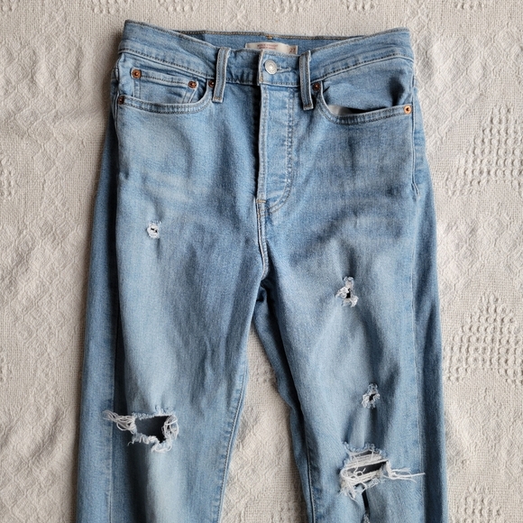 Levi's Distressed Wedgie Straight Fit 90's Casual Denim Jeasns - Picture 3 of 8